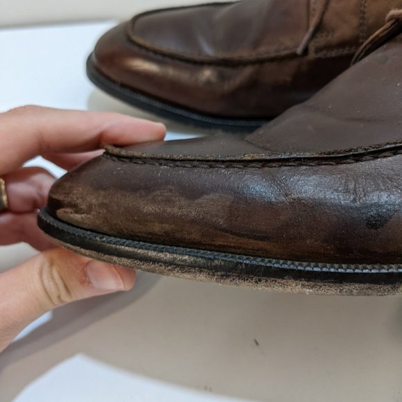 Cuoio Mens Dress Shoes Size 7 Vintage Made in Italy Saks Fifth Avenue - Picture 10 of 11